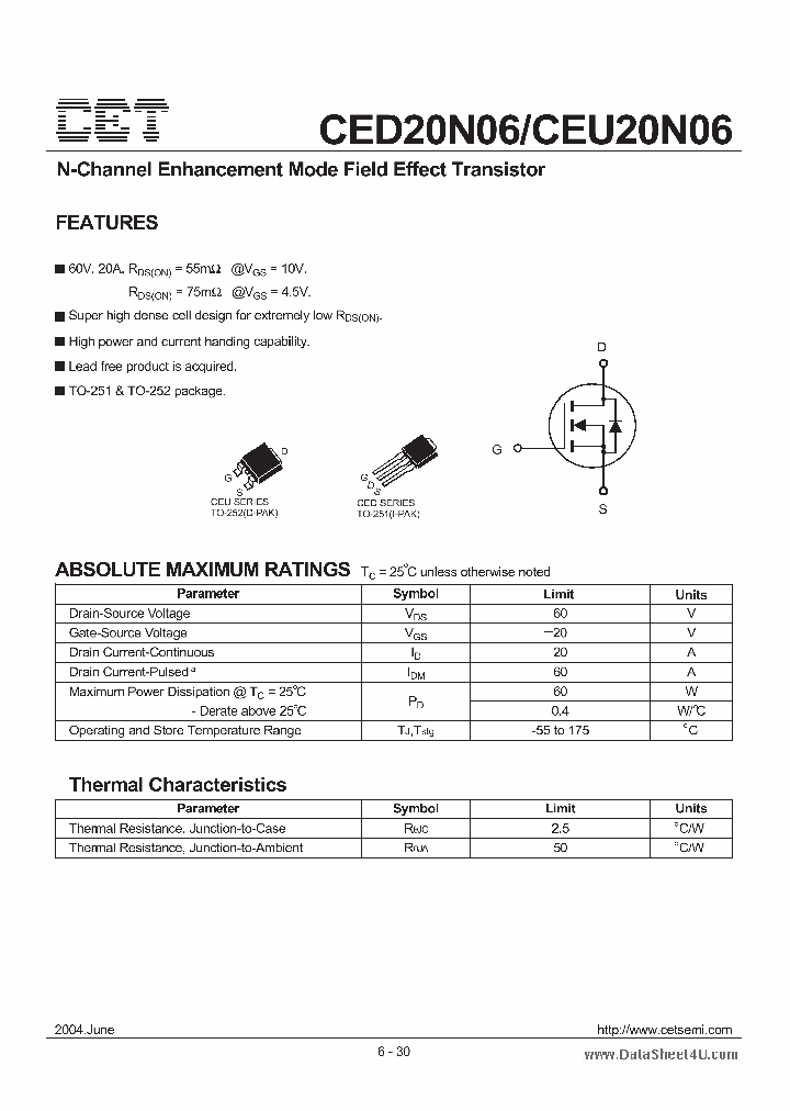 CED20N06_3750699.PDF Datasheet