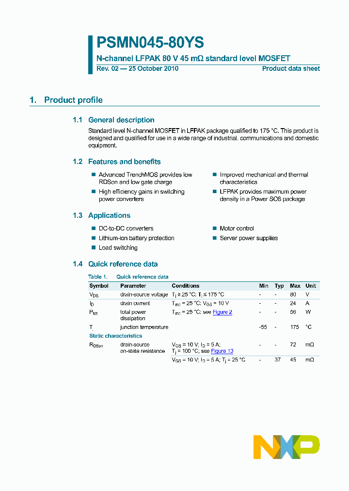 PSMN045-80YS_3755928.PDF Datasheet