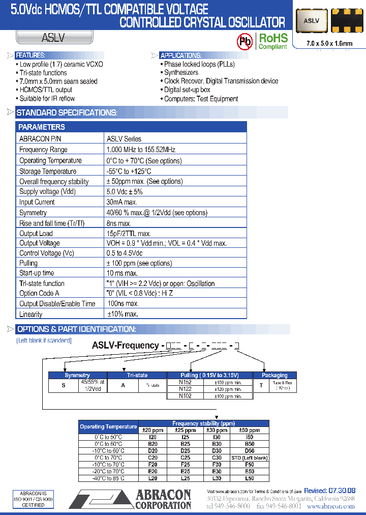 ASLV-1000MHZ-C20-A-N152-T_3763320.PDF Datasheet