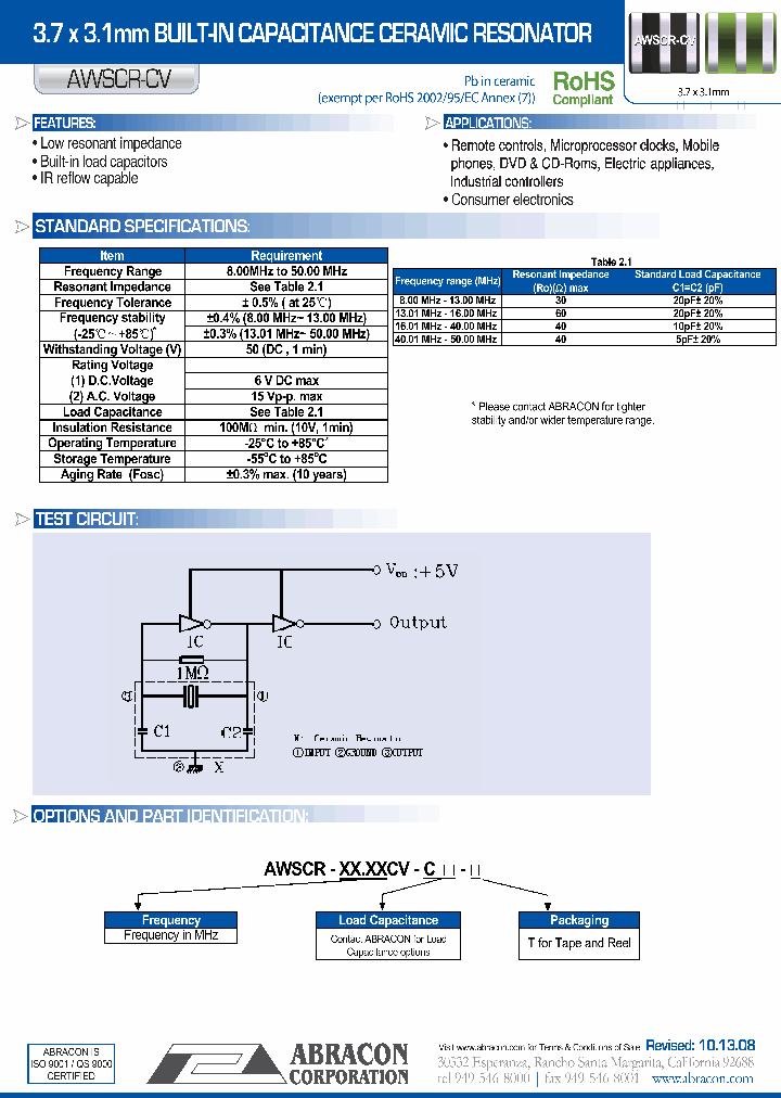 AWSCR-1301MHZCV-C20-T_3765821.PDF Datasheet