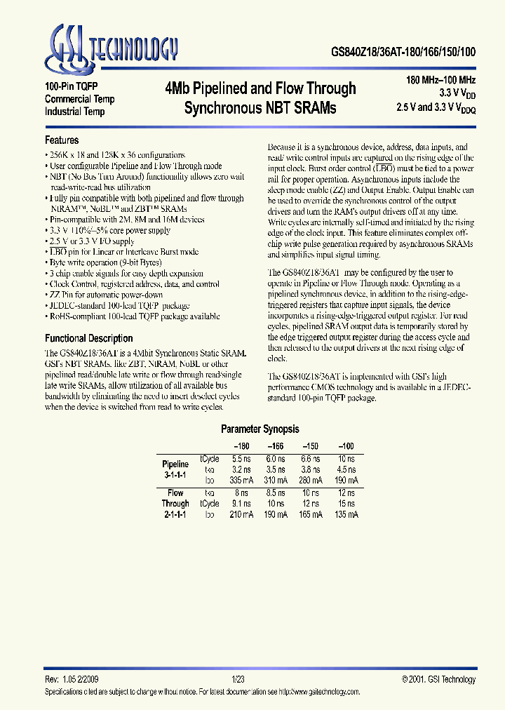 GS840Z18AT-180I_3768577.PDF Datasheet