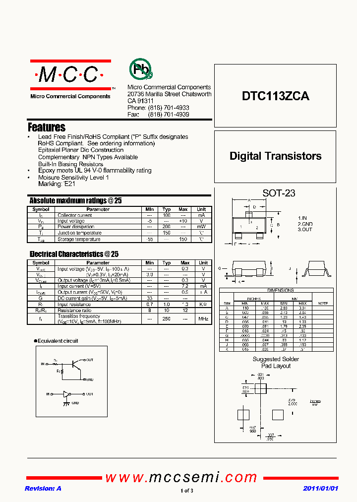 DTC113ZCA-TP_3775886.PDF Datasheet