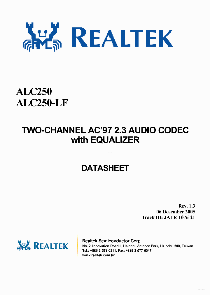 ALC250_3987026.PDF Datasheet