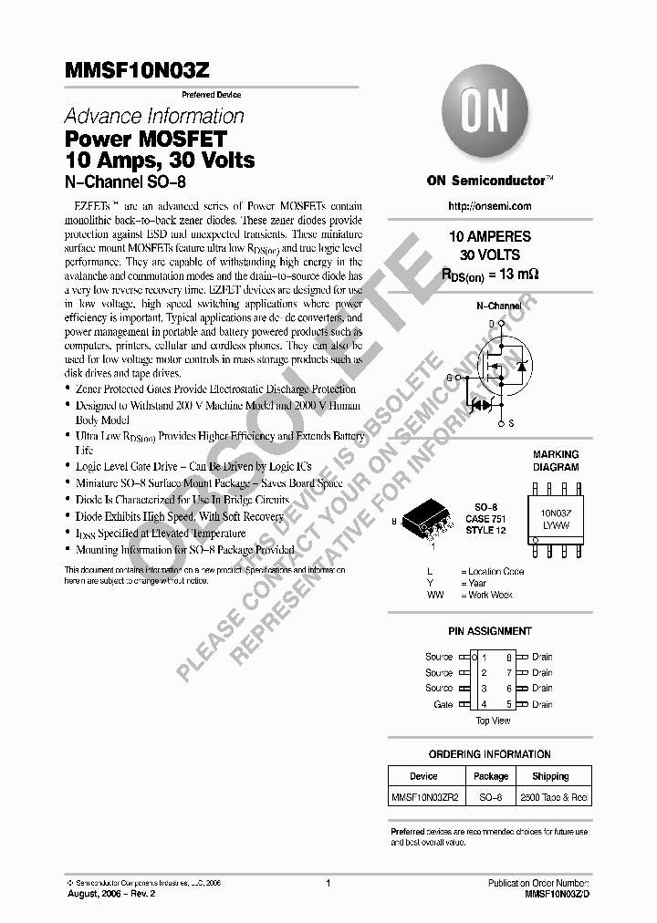 MMSF10N03ZR2_3781421.PDF Datasheet