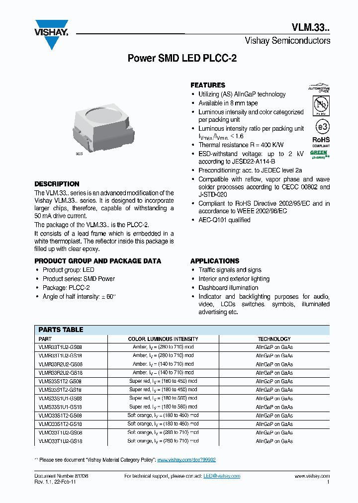 VLMO33S1T2-GS18_3806809.PDF Datasheet