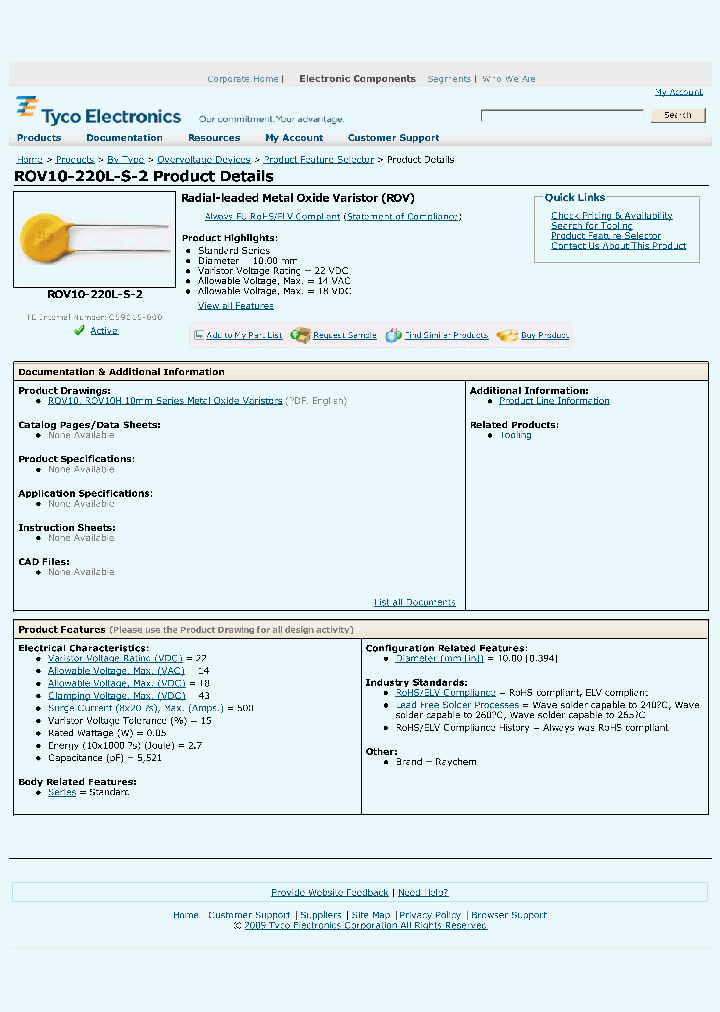 ROV10-220L-S-2_3817836.PDF Datasheet