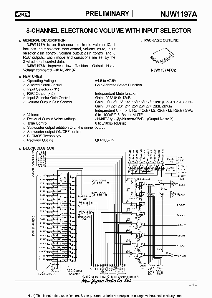 NJW1197AFC2_3817987.PDF Datasheet