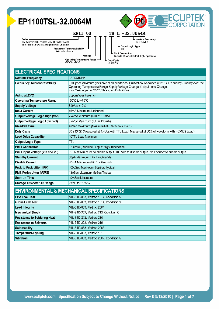 EP1100TSL-320064M_3822650.PDF Datasheet