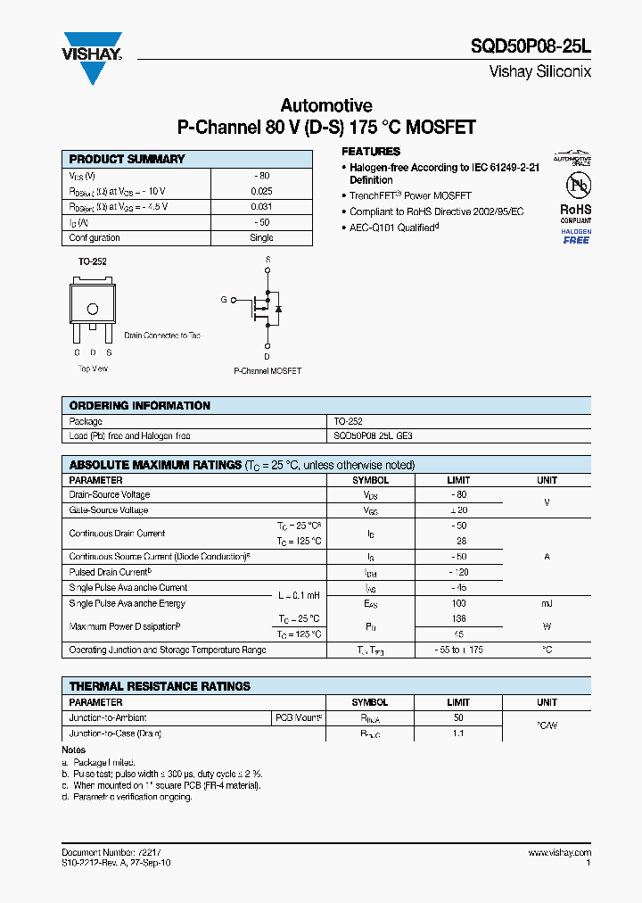 SQD50P08-25L_3825876.PDF Datasheet
