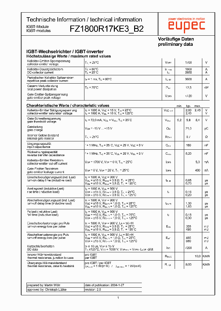 FZ1800R17KE3B2_4055364.PDF Datasheet