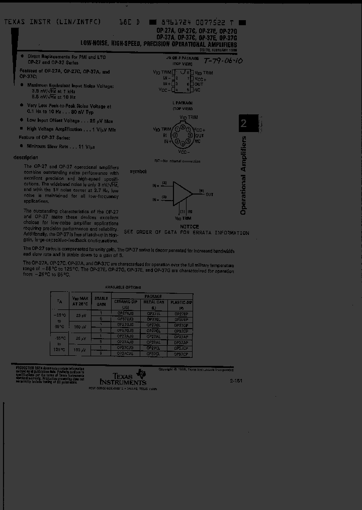 OP-27AP_3828374.PDF Datasheet