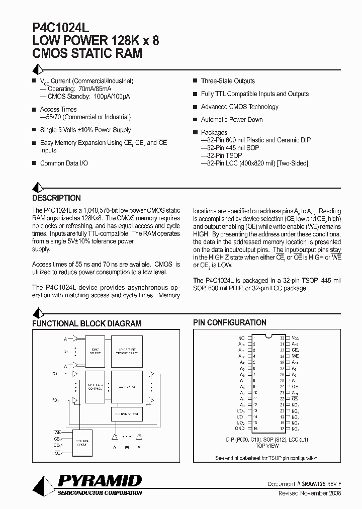 P4C1024L-70CWILF_3837775.PDF Datasheet