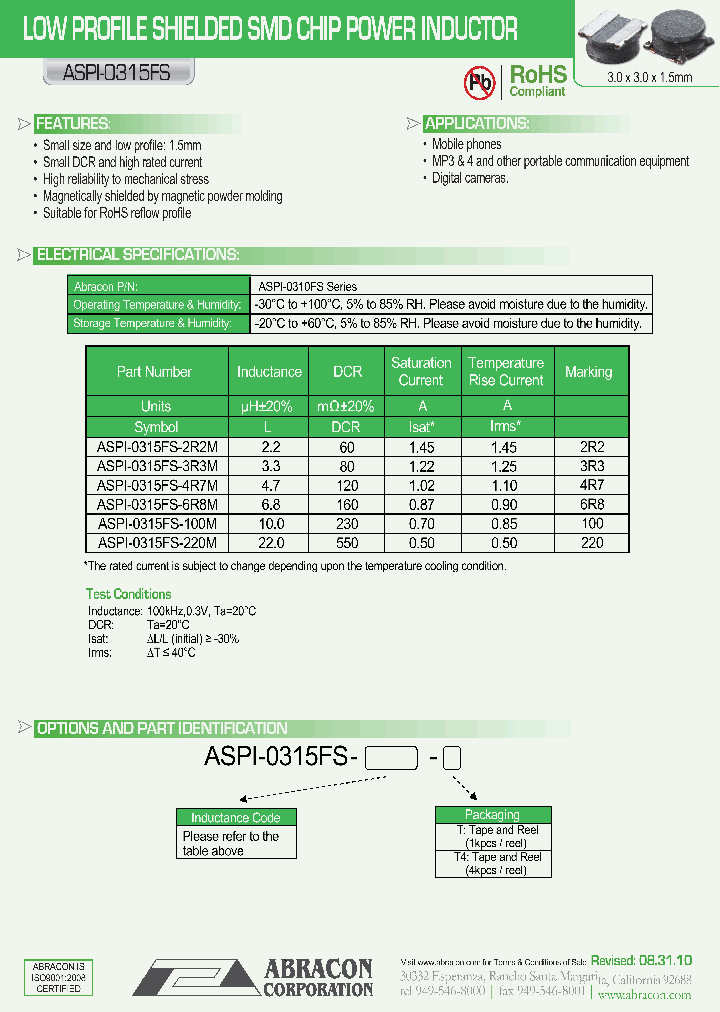 ASPI-0315FS-6R8M-T4_3844092.PDF Datasheet
