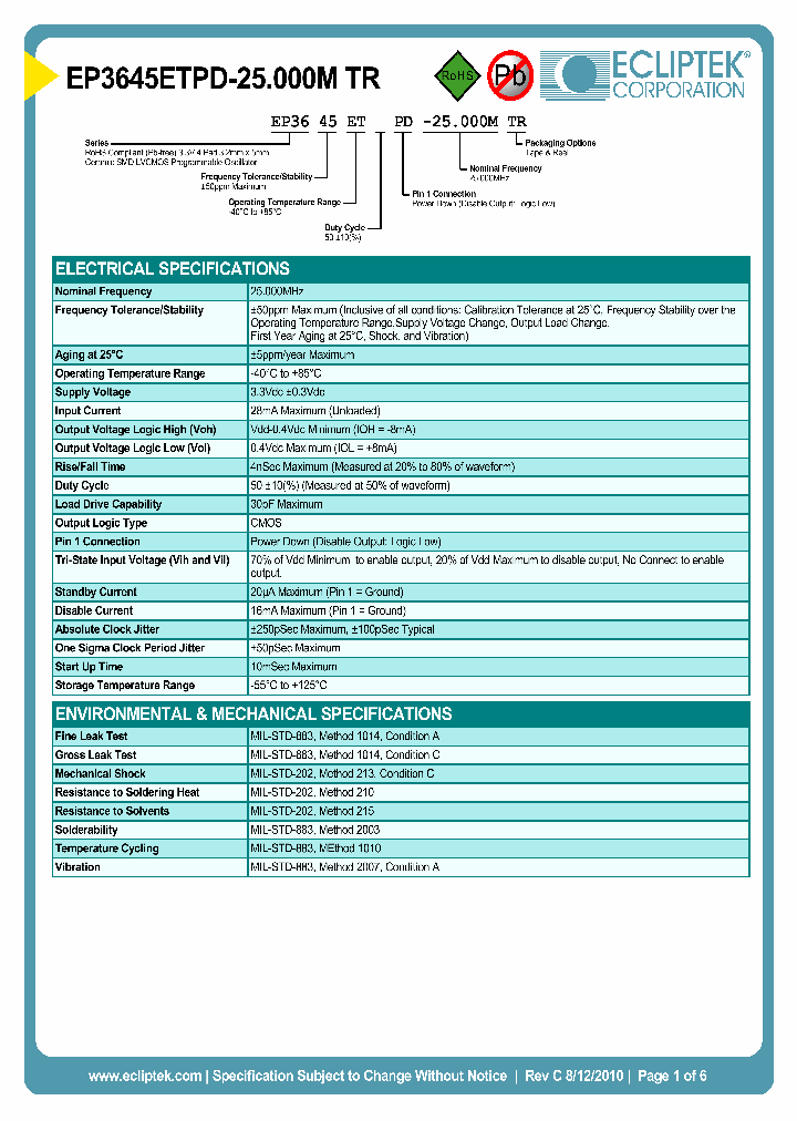 EP3645ETPD-25000MTR_3847605.PDF Datasheet