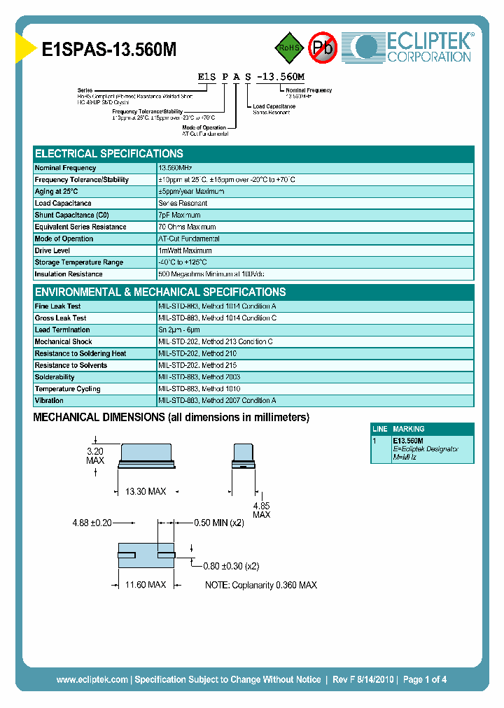 E1SPAS-13560M_3861475.PDF Datasheet