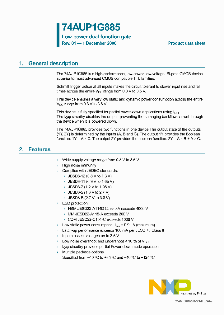 74AUP1G885_4125140.PDF Datasheet