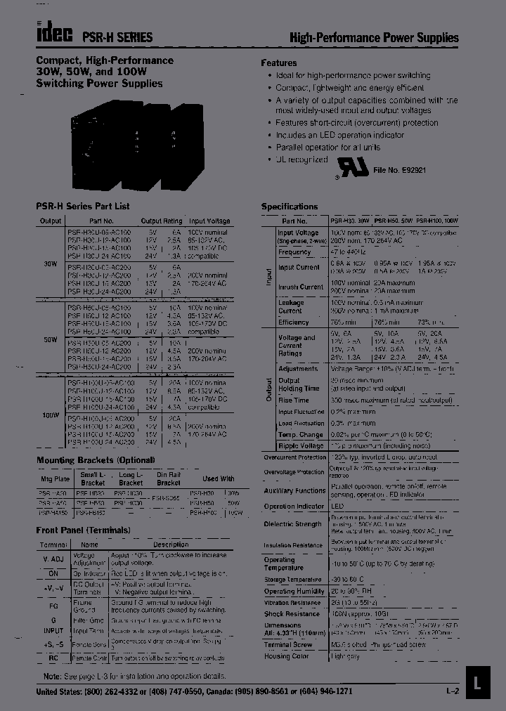 PSR-H30U-05-AC100_3892540.PDF Datasheet