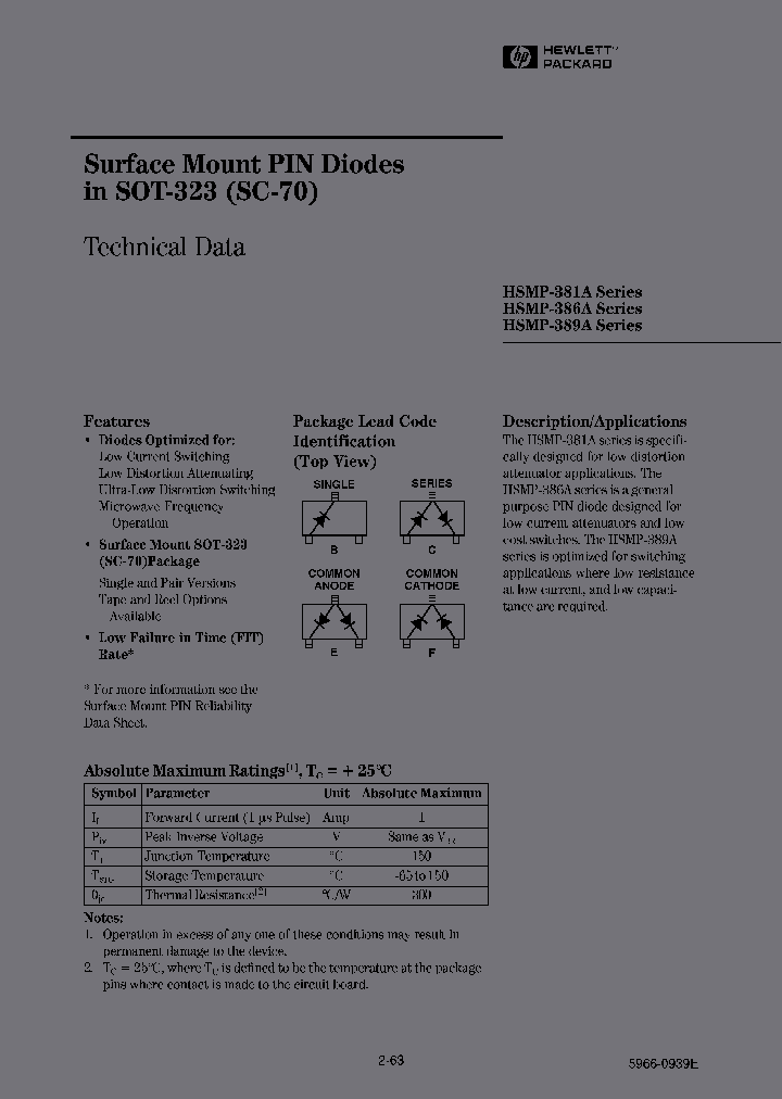 HSMP-389A-TR1G_3896482.PDF Datasheet