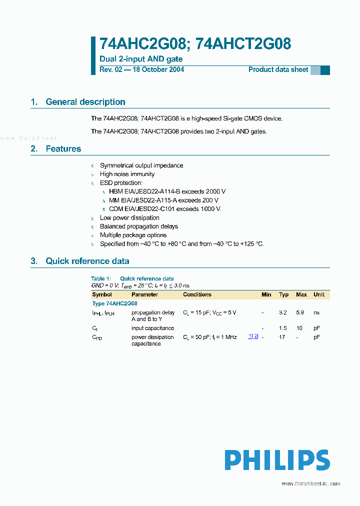 74AHCT2G08_4142348.PDF Datasheet