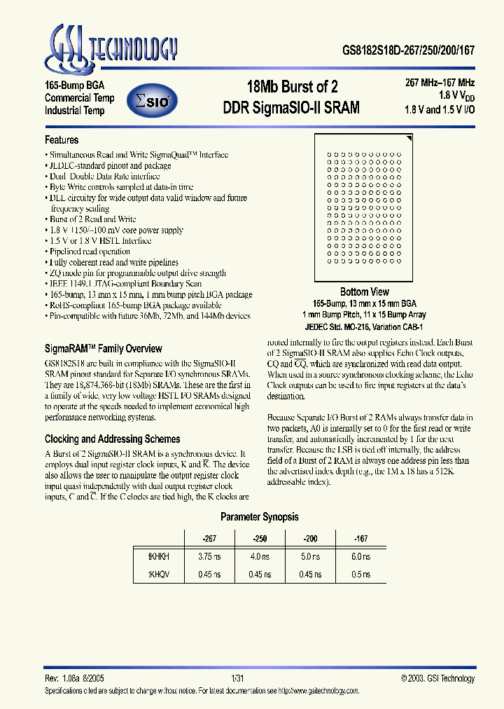 GS8182S18GD-267_3899014.PDF Datasheet