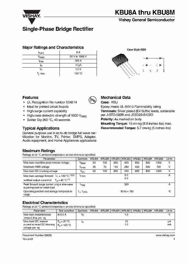 KBU8J-E4_3903728.PDF Datasheet