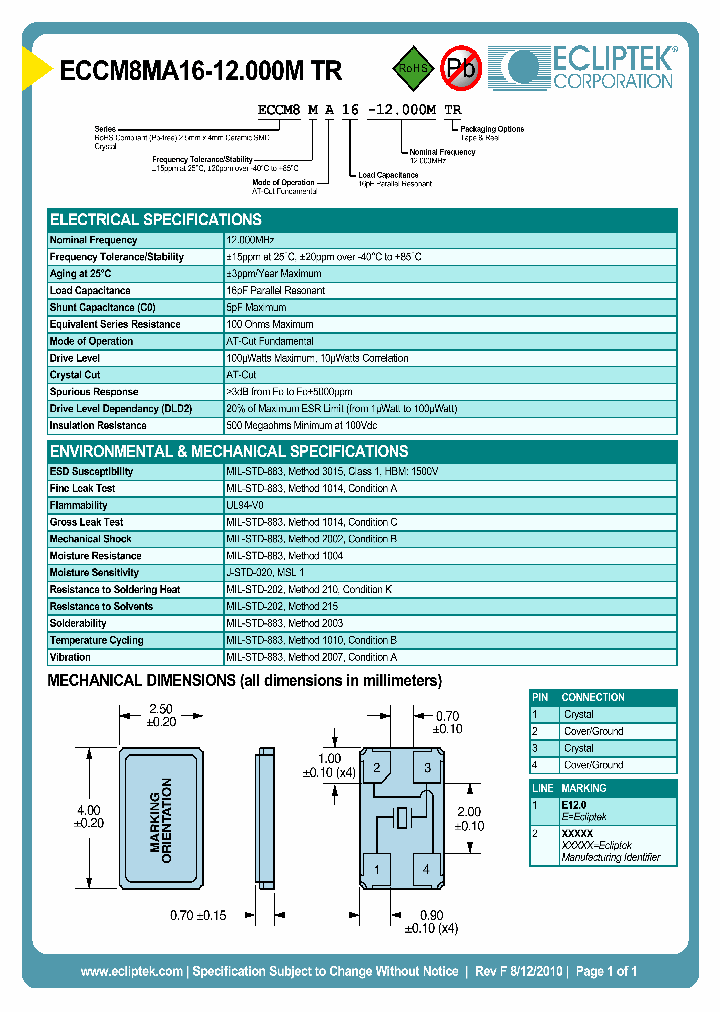 ECCM8MA16-12000MTR_3906405.PDF Datasheet