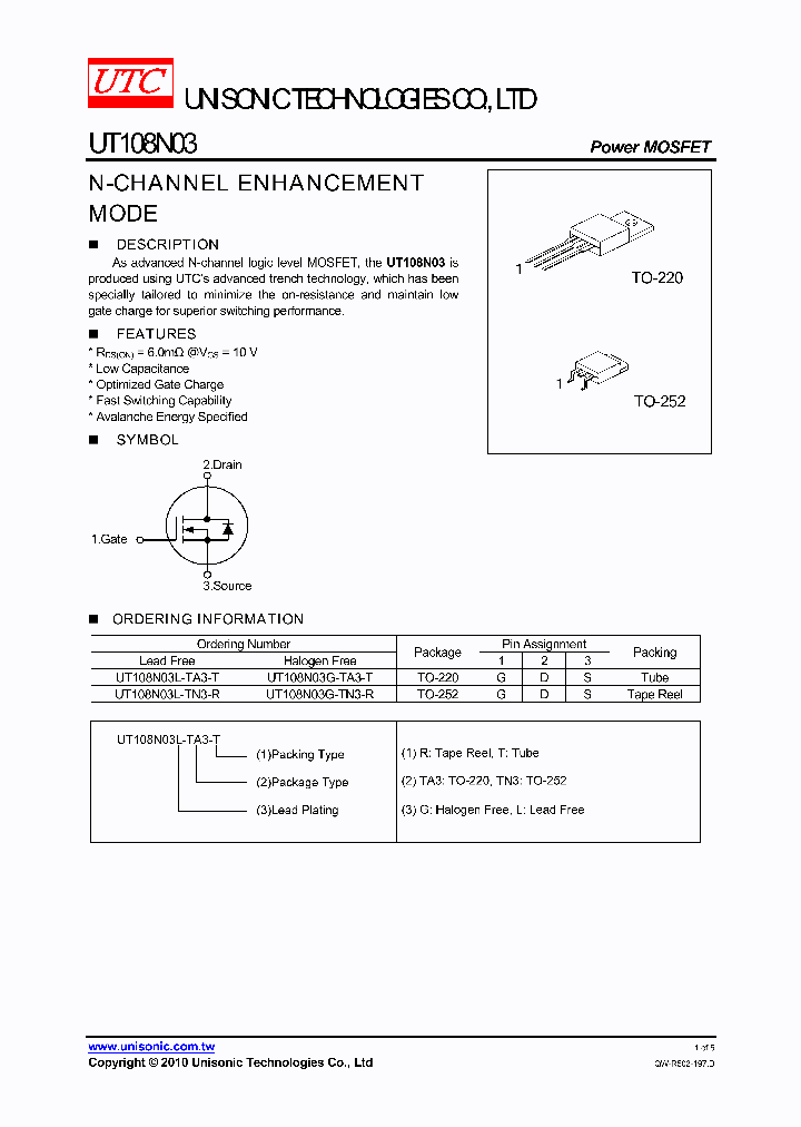 UT108N03G-TA3-T_3908063.PDF Datasheet