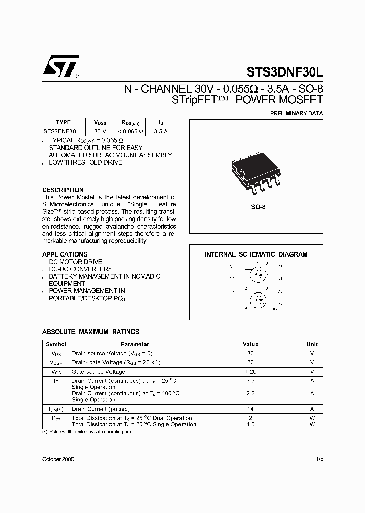 STS3DNF30L_4148501.PDF Datasheet