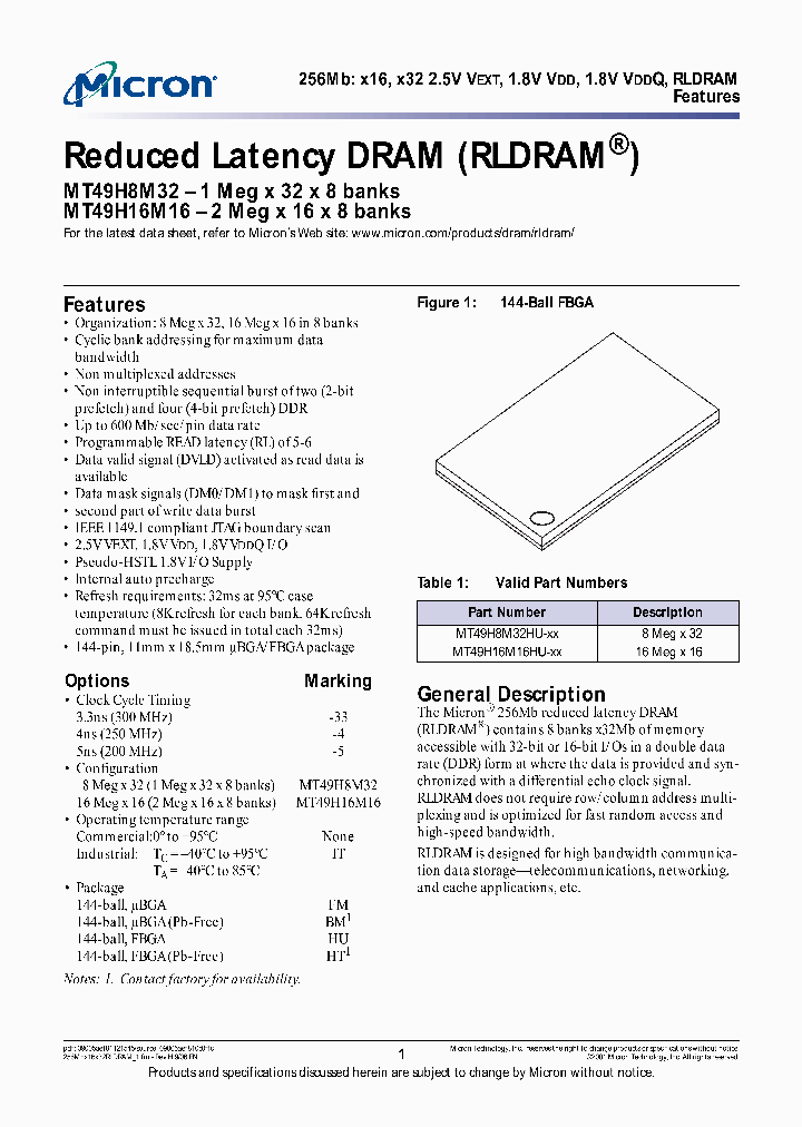 MT49H8M32BM-4_3907990.PDF Datasheet