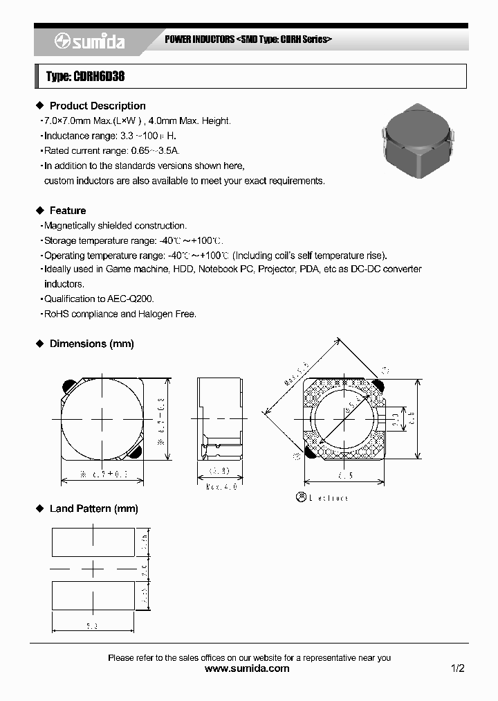 CDRH6D38NP-100NC_3909796.PDF Datasheet