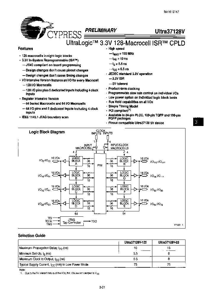 CY37128VP160-154AC_3916775.PDF Datasheet