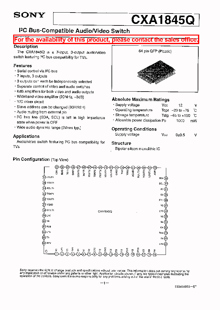 CXA1845Q_4154716.PDF Datasheet