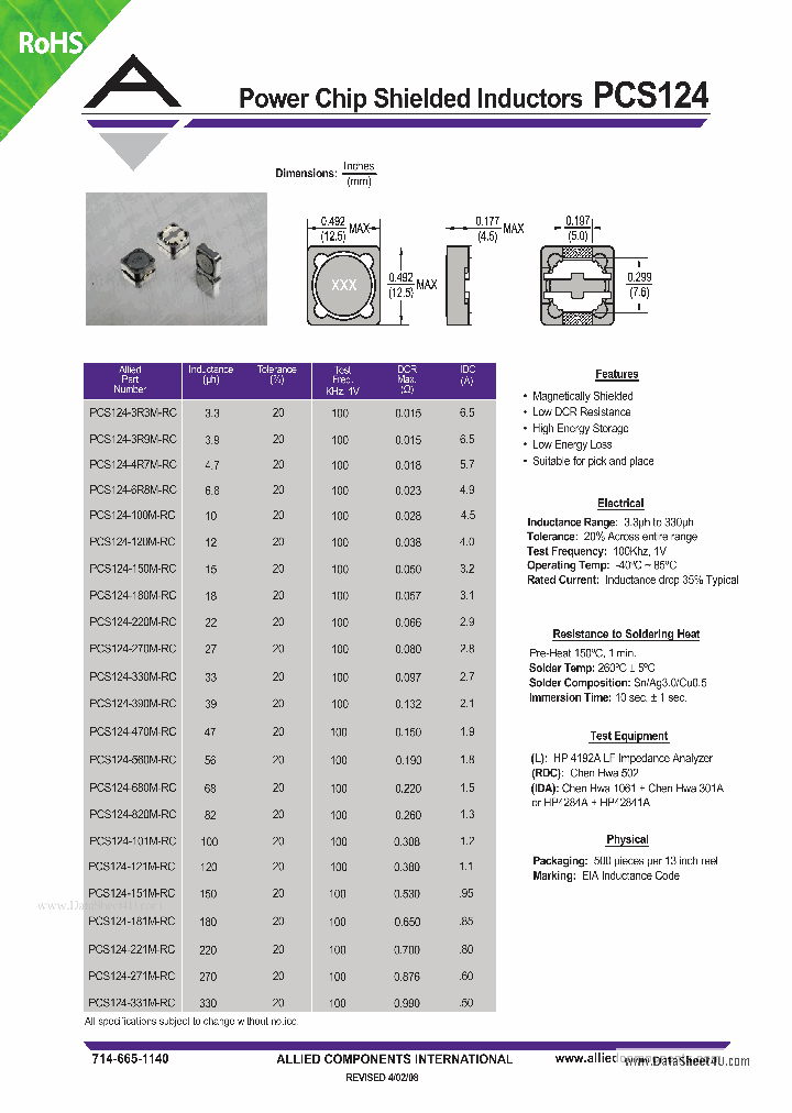 PCS124_4182438.PDF Datasheet