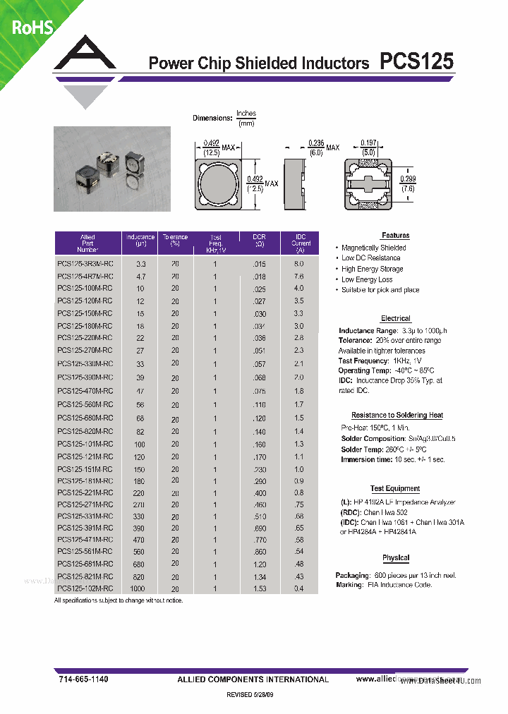 PCS125_4182439.PDF Datasheet
