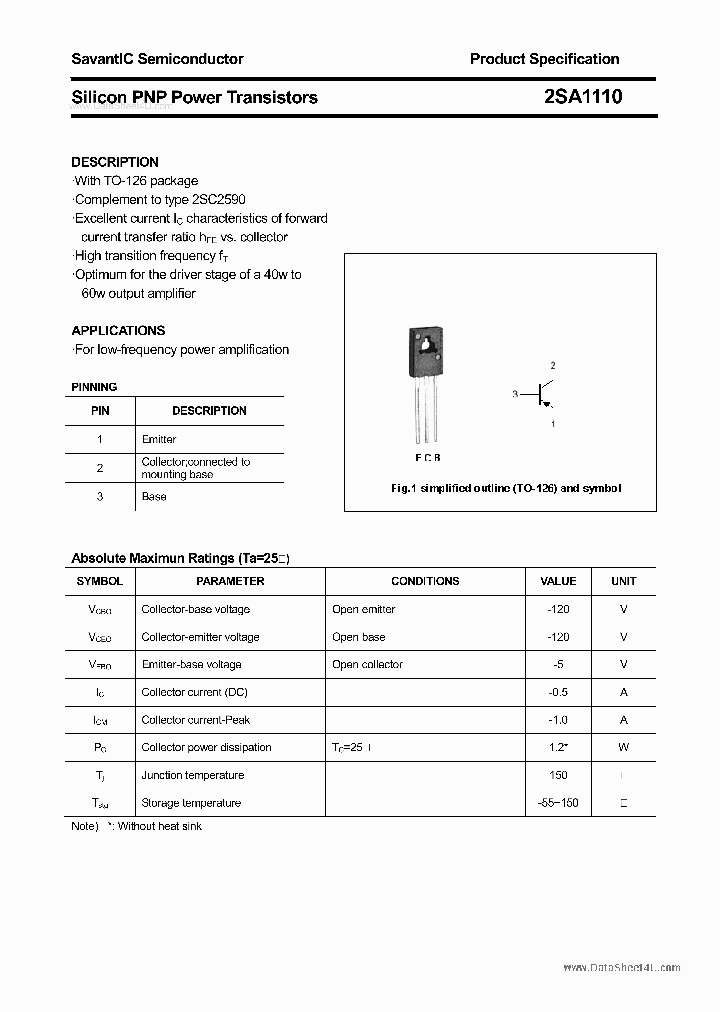 2SA1110_4182472.PDF Datasheet