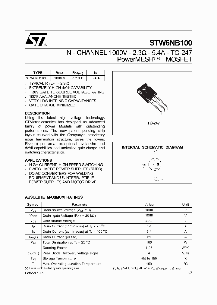 STW6NB100_4185982.PDF Datasheet