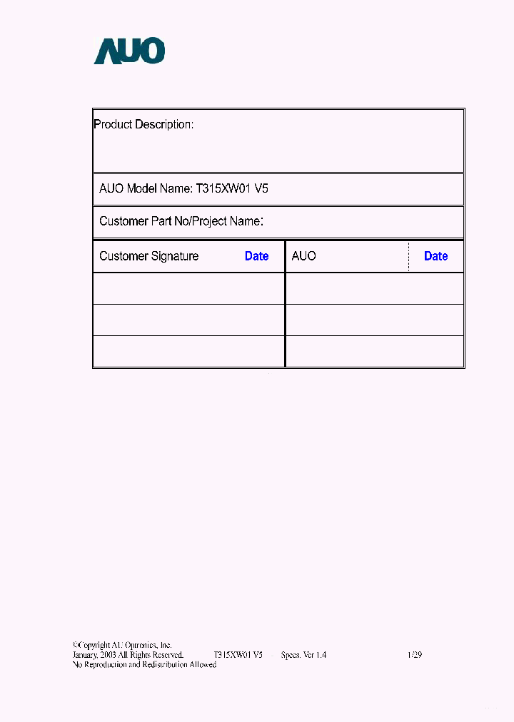 T315XW01V5_4199847.PDF Datasheet