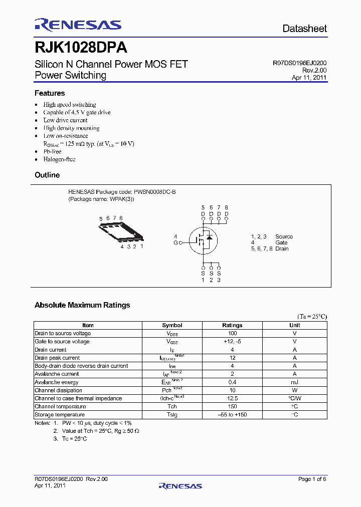 RJK1028DPA_4203507.PDF Datasheet