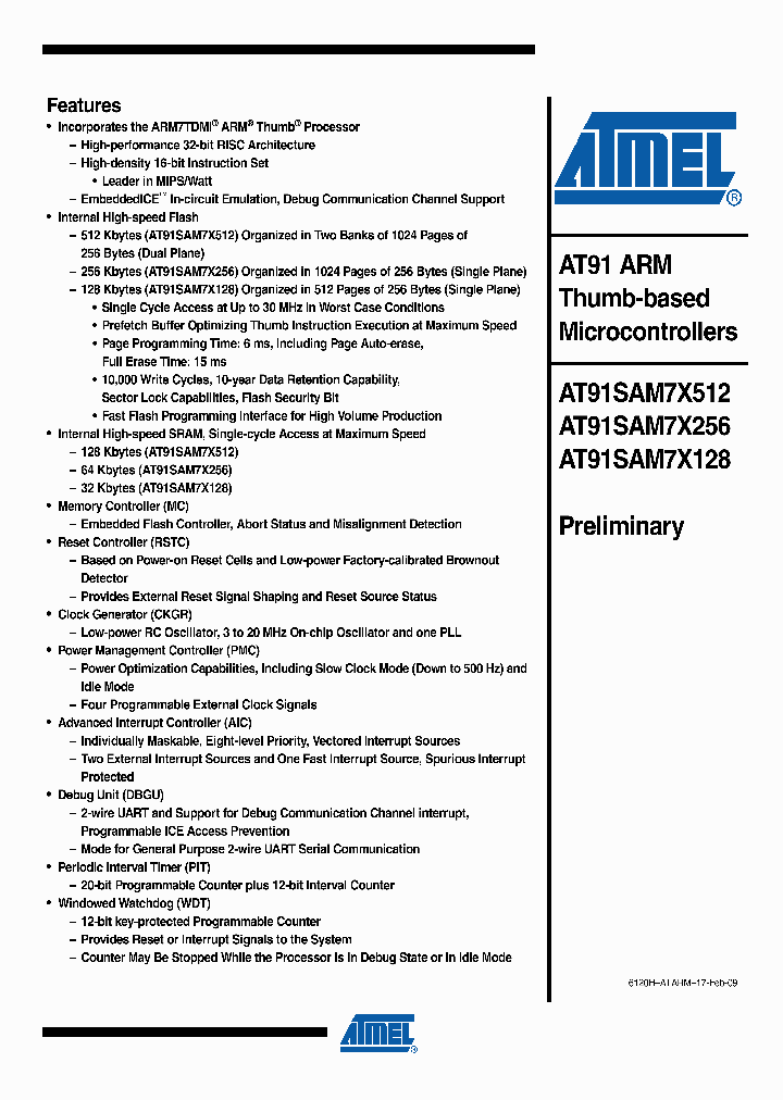AT91SAM7X256B-AU_4203364.PDF Datasheet