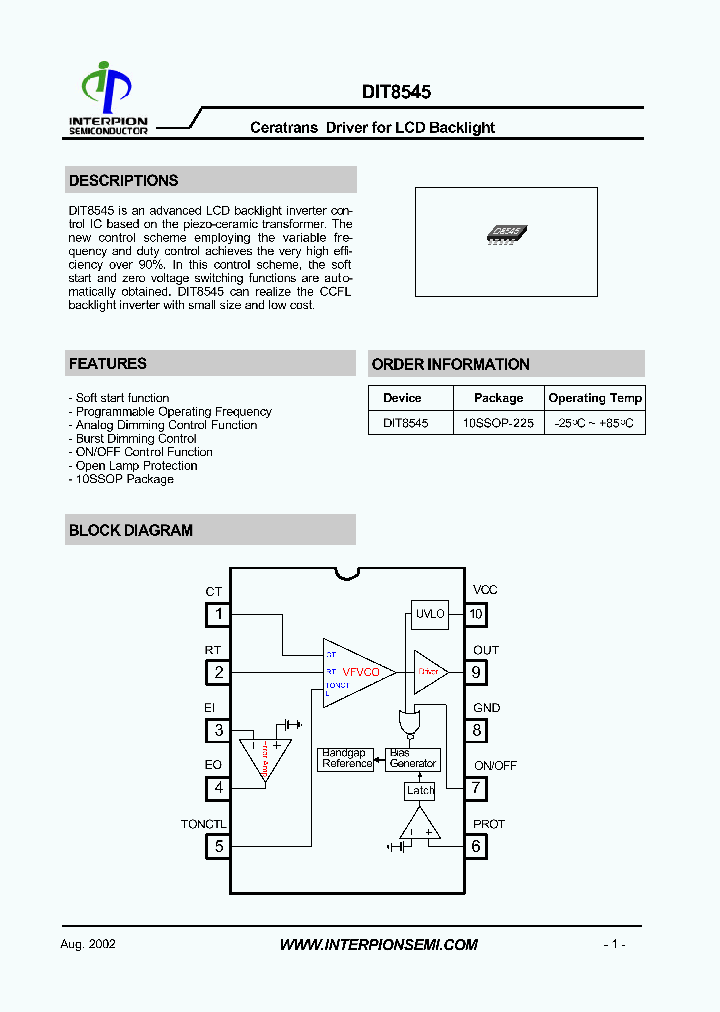 DIT8545_4114705.PDF Datasheet