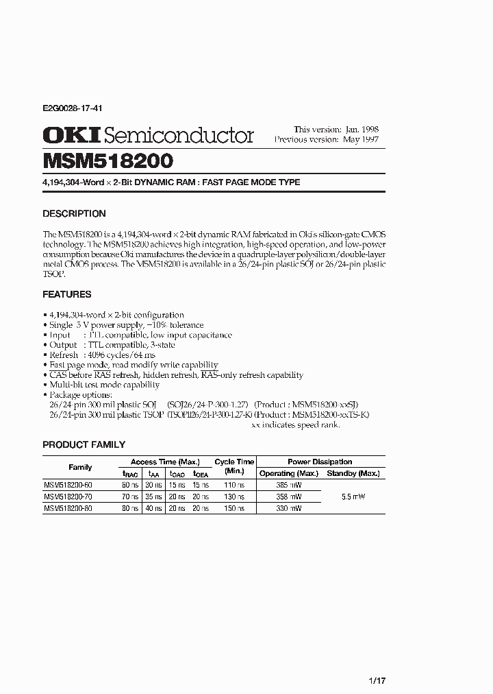 MSM518200-70SJ_4180016.PDF Datasheet