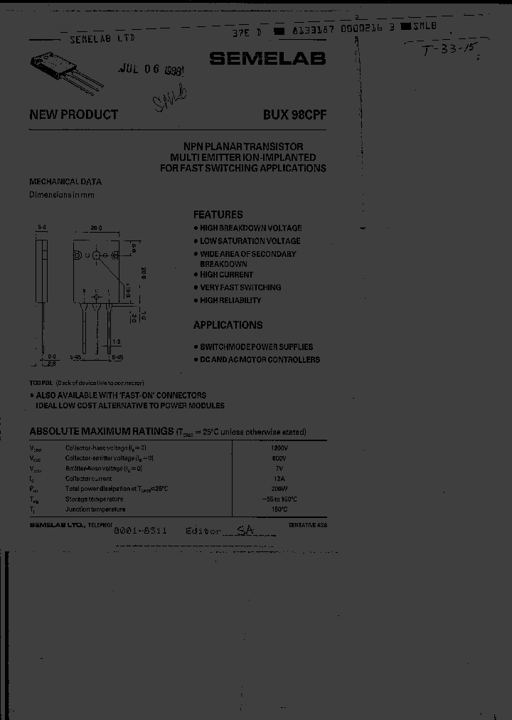 BUX98CPF_4193642.PDF Datasheet