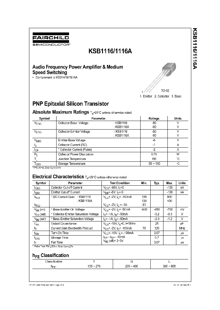 KSB1116LTA_4223498.PDF Datasheet