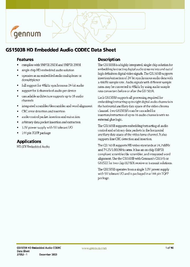GS1503BCVE2_4265331.PDF Datasheet