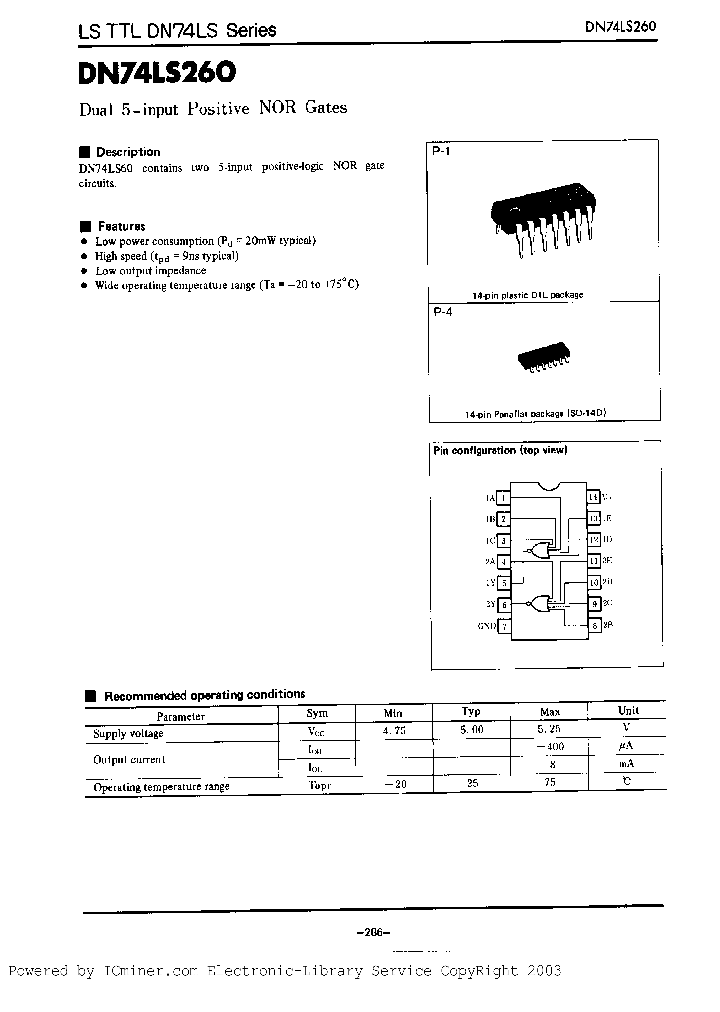 DN74LS260S_4238756.PDF Datasheet