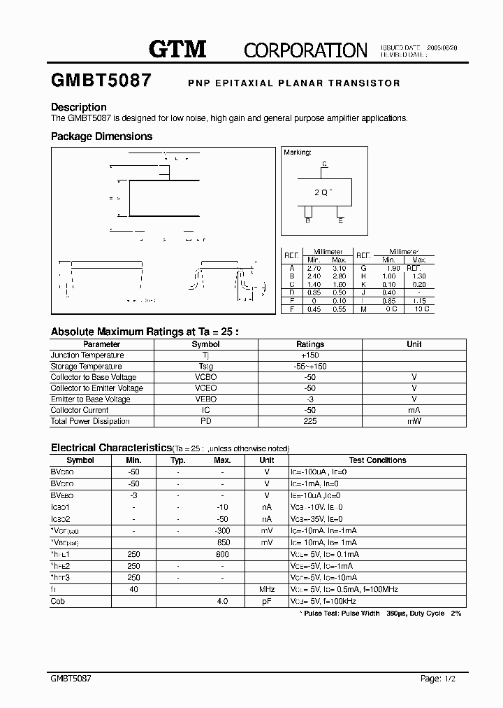 GMBT5087_4242404.PDF Datasheet