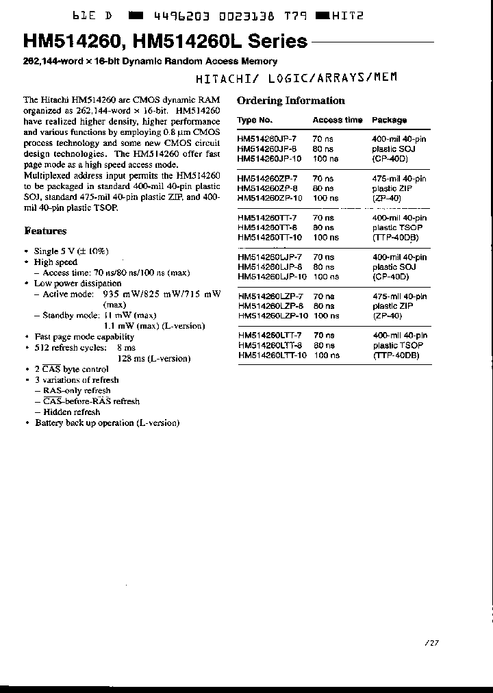 HM514260ZP-10_4239233.PDF Datasheet
