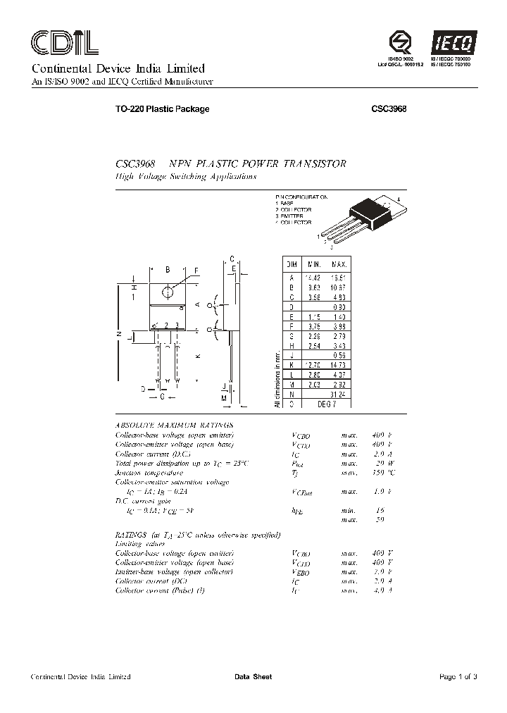 CSC3968B_4260151.PDF Datasheet