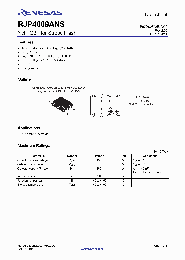 RJP4009ANS_4271498.PDF Datasheet