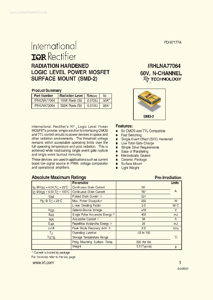 IRHLNA73064_4275917.PDF Datasheet